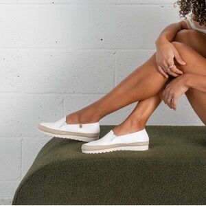Verbenas Nuria Women Sz Made in Spain Espadrilles White Leather Sz EU 39